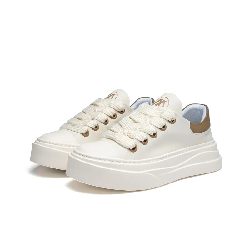 Anthony Miles Wear Resistant Lightweight Height Increasing Low Top Skateboard Shoes Men's White-2