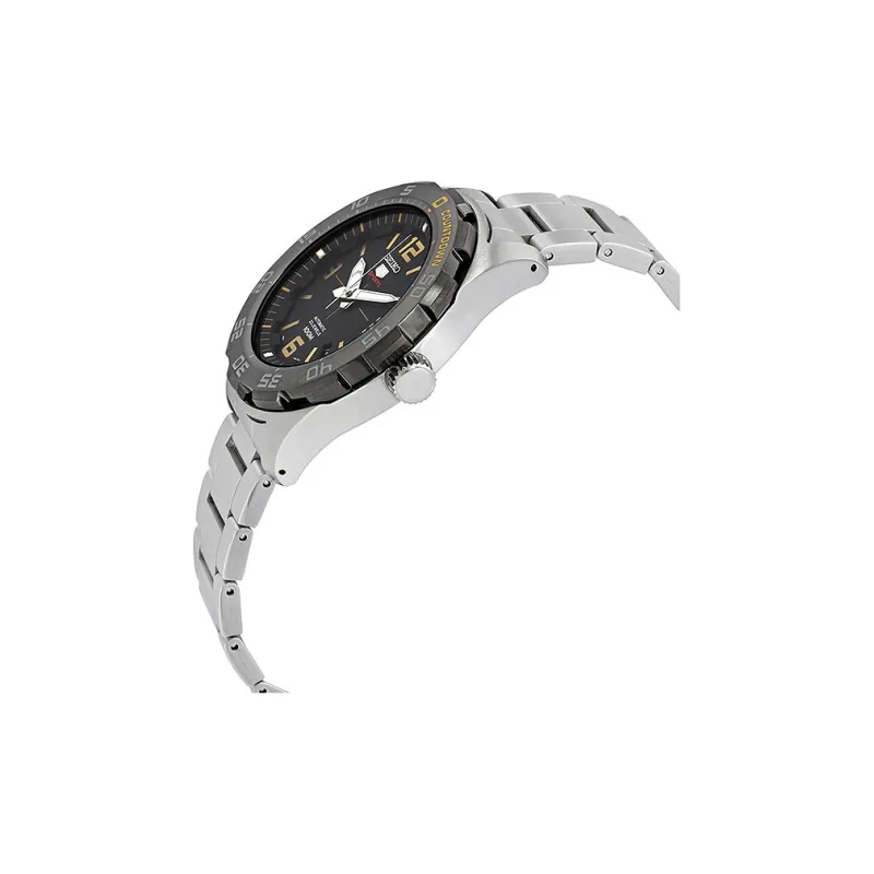 SEIKO Automatic Mechanical Movement Stainless Steel Strap Watch 44mm Men's Watch Black Dial-1
