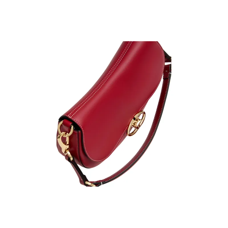 Valentino Calfskin Crossbody Bag Shoulder Bag Women's Red-5