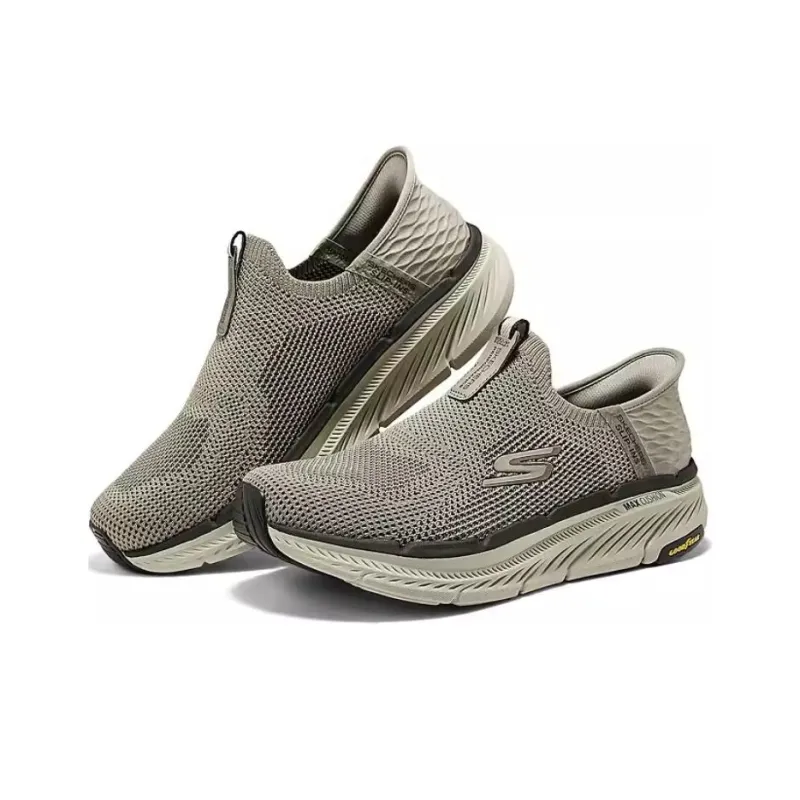 Skechers MEN'S GO Cushioned Slip Resistant Low Top Running Shoes Men's Taupe-2
