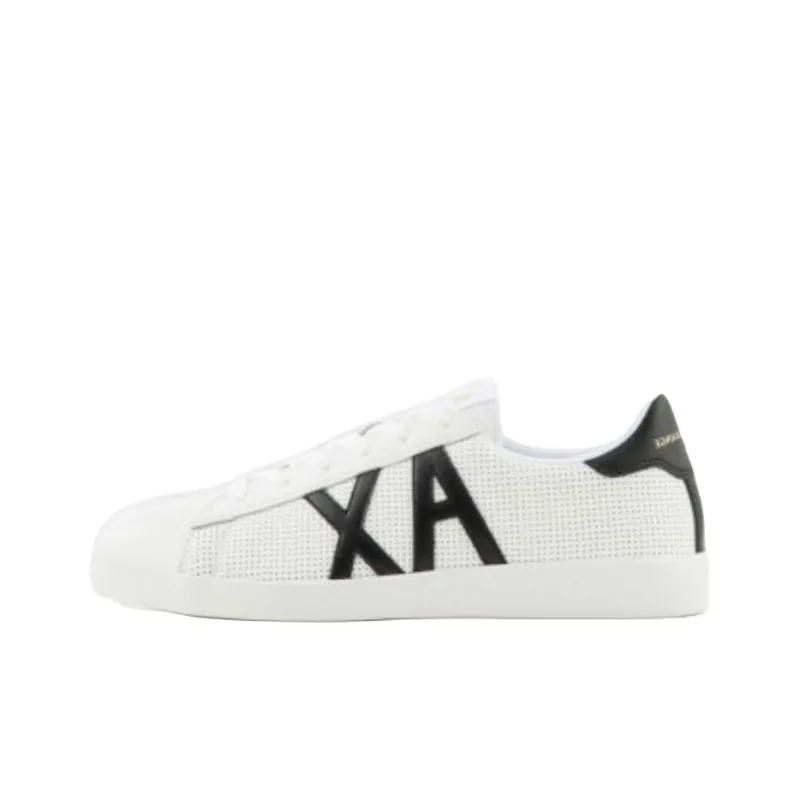 EMPORIO ARMANI Low Top Skateboard Shoes Men's White-0