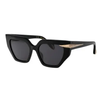 Roberto Cavalli Irregular Shape Sunglasses Unisex Black