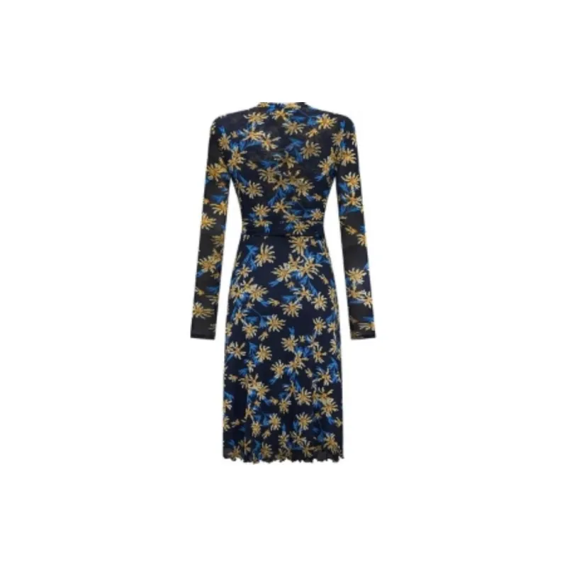 DVF Diane Von Furstenberg Brenda Paris Floral pattern Midi Dress-1