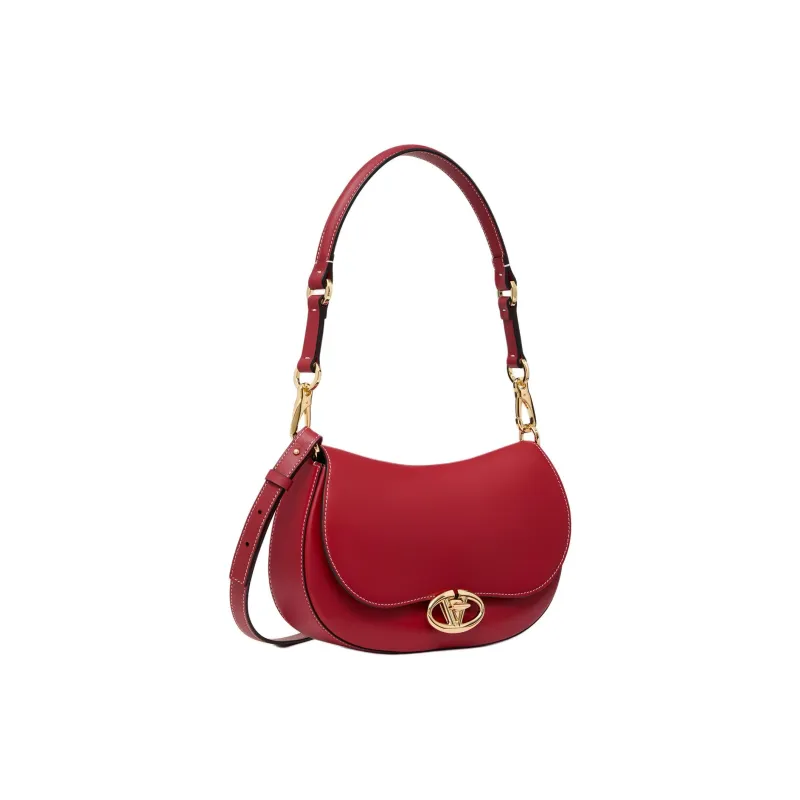 Valentino Calfskin Crossbody Bag Shoulder Bag Women's Red-1