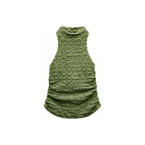 ZARA Tank Tops Women's Green