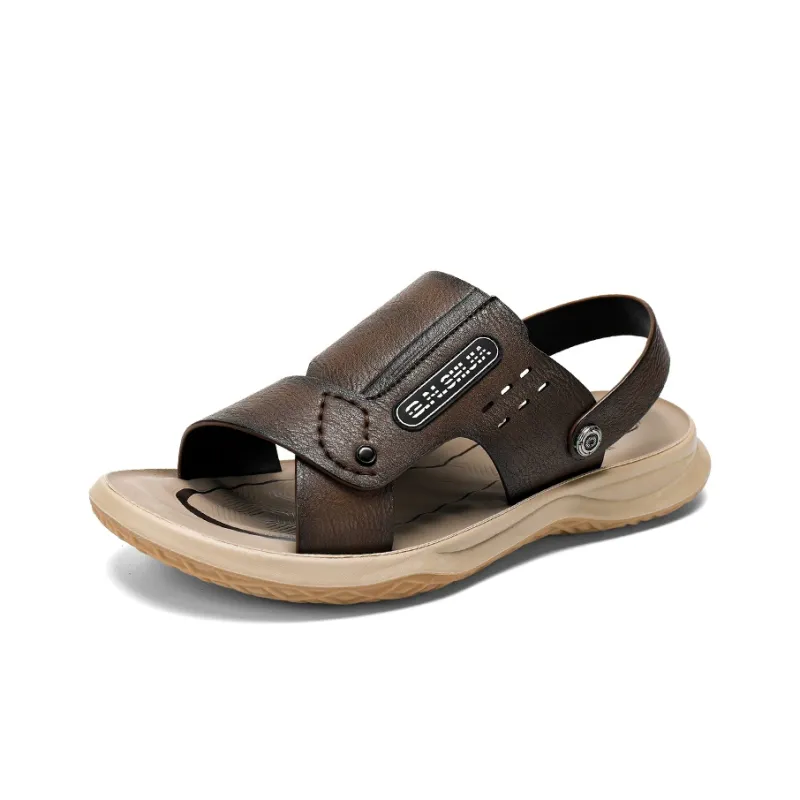 G.N.SHIJIA Beach Sandals Men Black/Dark Brown-10