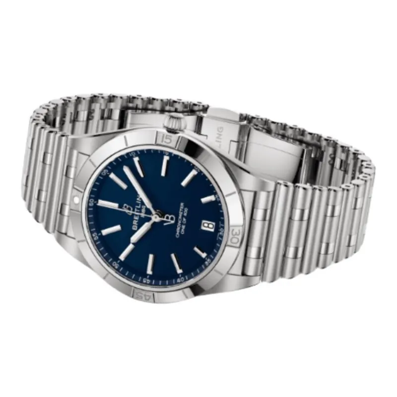 BREITLING Mechanical Chronograph Collection Automatic Mechanical Movement Women's Watch Watch 36mm Blue Dial-3
