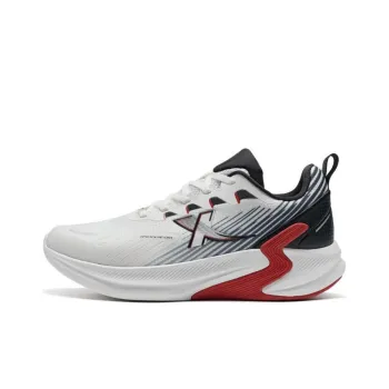 XTEP Cushioning Breathable Low-Top Running Shoes Men's White Black Red