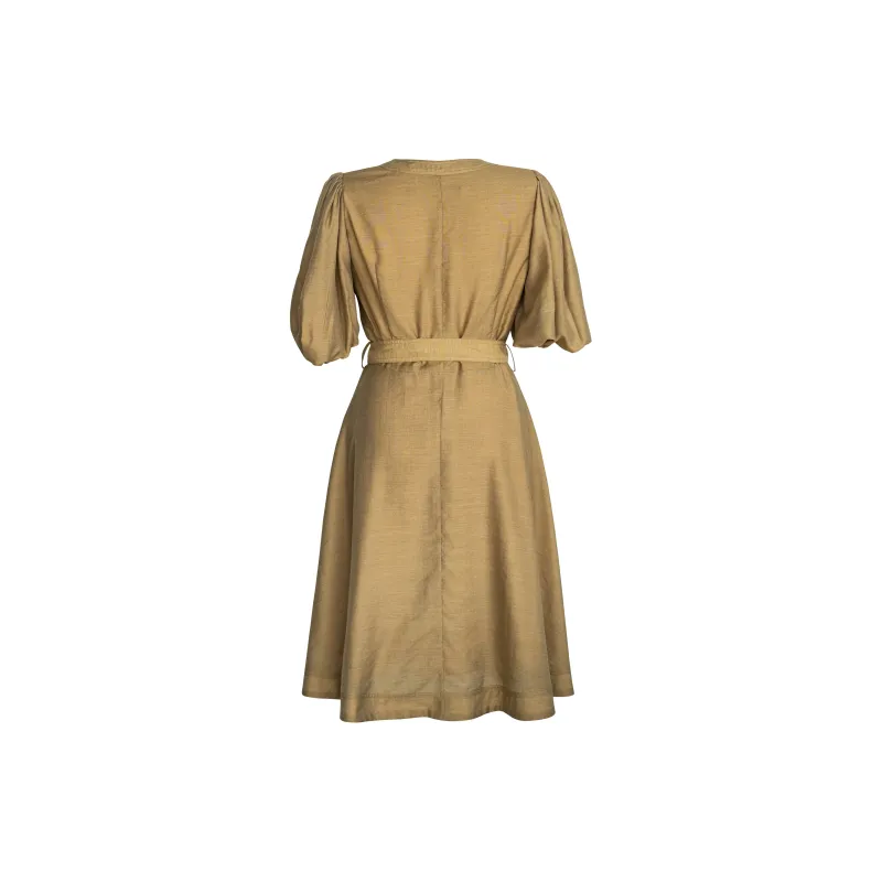 ROEYSHOUSE Short Sleeved Dresses Women's Khaki-1