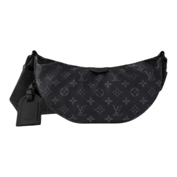 LOUIS VUITTON Monogram Eclipse Coated Canvas Shoulder Bag Crossbody Bag Small Size Men's Black