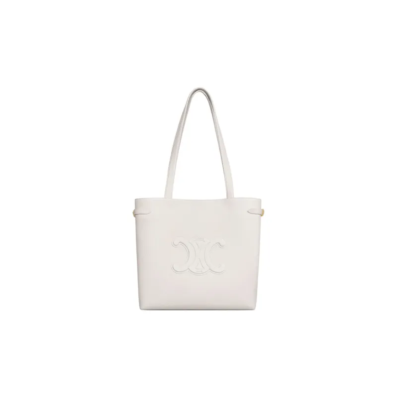 CELINE Cabas Suede Calfskin Tote Bag, Shopping Bag, Shoulder Bag, Handbag Medium Size Women's Beige-0