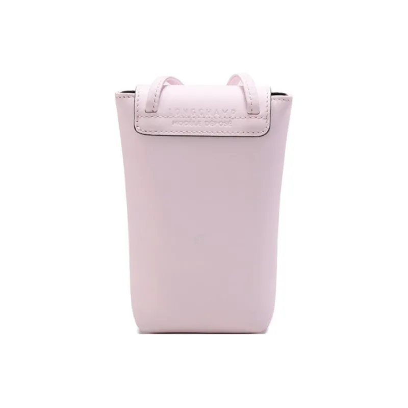 LONGCHAMP Le Pliage Xtra Large Cow Leather One Shoulder Crossbody Cell Phone Pouch Women's Light Pink-3