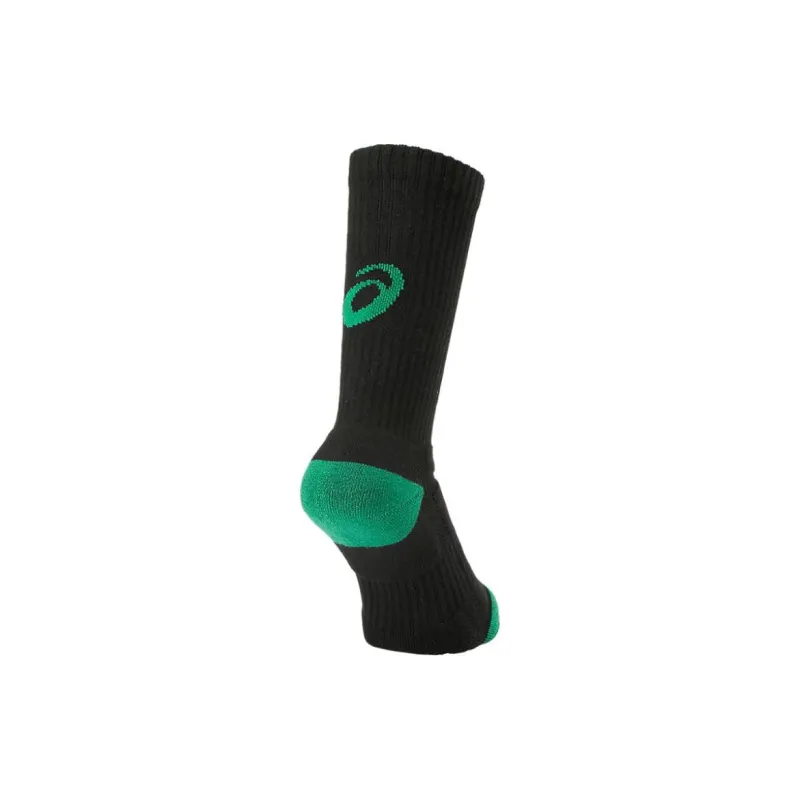 Asics Basketball Socks Unisex 1 Pack Performance Black Trefoil Grass Green-1