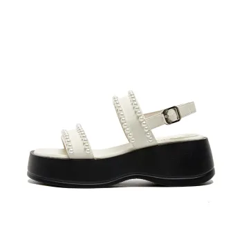 GNSJ Strap Sandals 5cm Women's Ecru