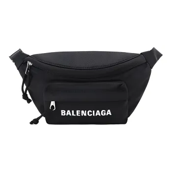 Balenciaga Fabric Sling Bag Crossbody Bag Fanny Pack Small Size Women's Black