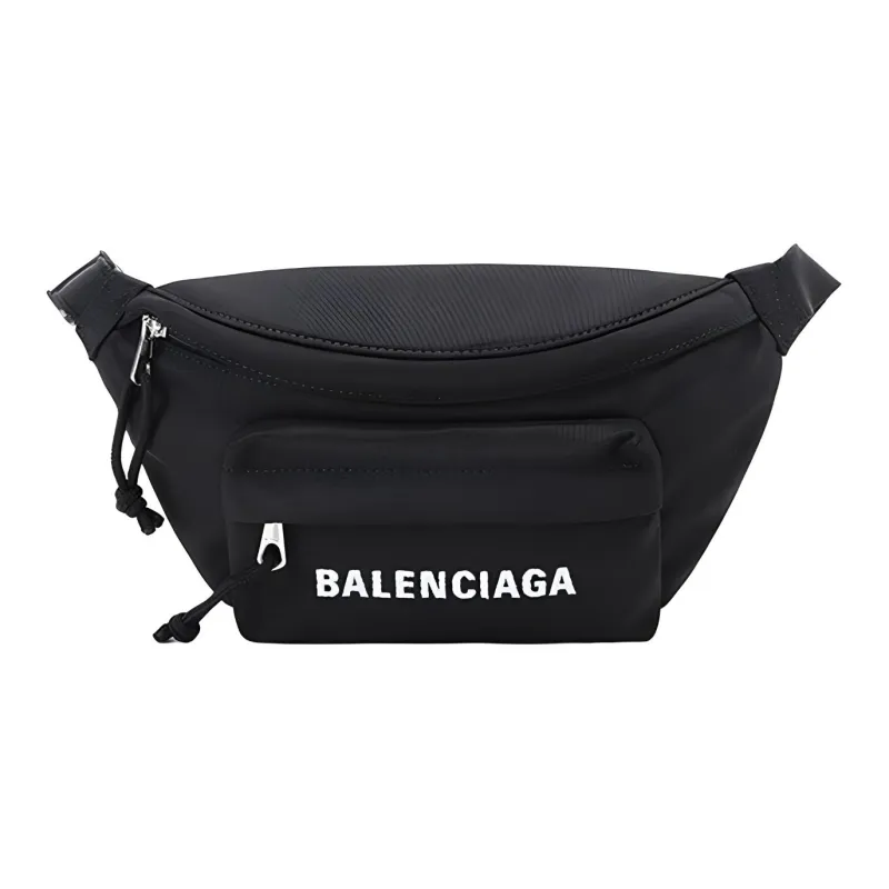 Balenciaga Fabric Sling Bag Crossbody Bag Fanny Pack Small Size Women's Black-0