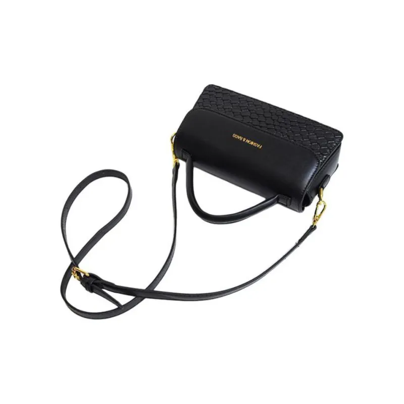 CORE BIRD PU One Shoulder Handbag Regular Women's Black/Ecru/Coffee-2