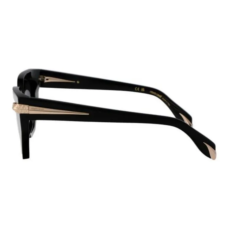 Roberto Cavalli Irregular Shape Sunglasses Unisex Black-3