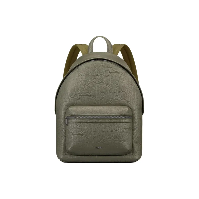 DIOR Grained Calfskin Backpack Men's Khaki-0