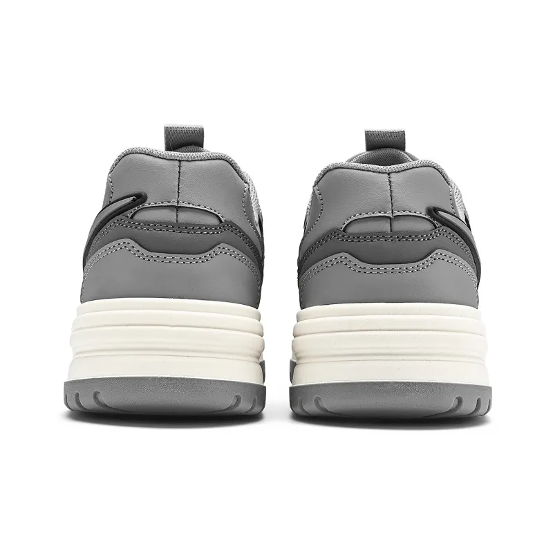 Binary Cushioned Wear Resistant Lightweight Breathable Slip Resistant Low Top Vintage Basketball Shoes Men's Cool Gray-4
