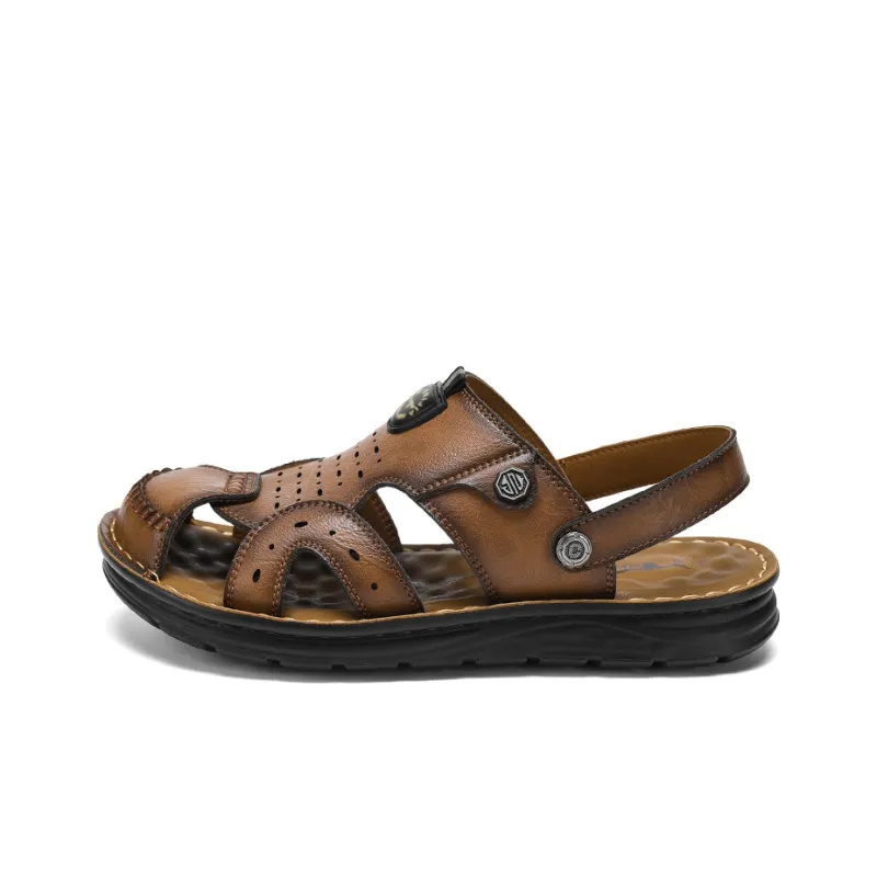 G.N.SHIJIA Beach Sandals Men Black/Yellow Brown-11
