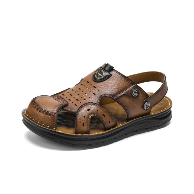 G.N.SHIJIA Beach Sandals Men Black/Yellow Brown-12