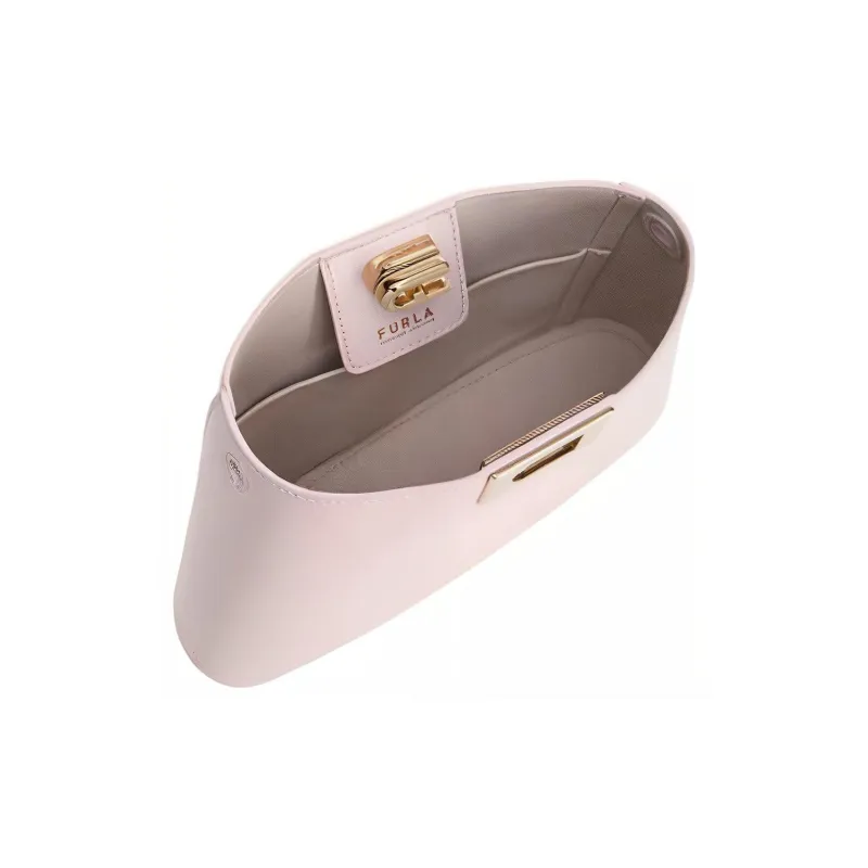 Furla Cow Leather Crossbody Bag Shoulder Bag Women's Light Pink-3