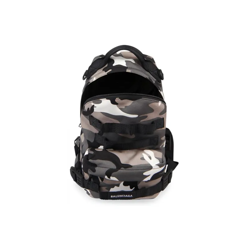 Balenciaga Army Nylon Backpack Small Size Men's Black-3