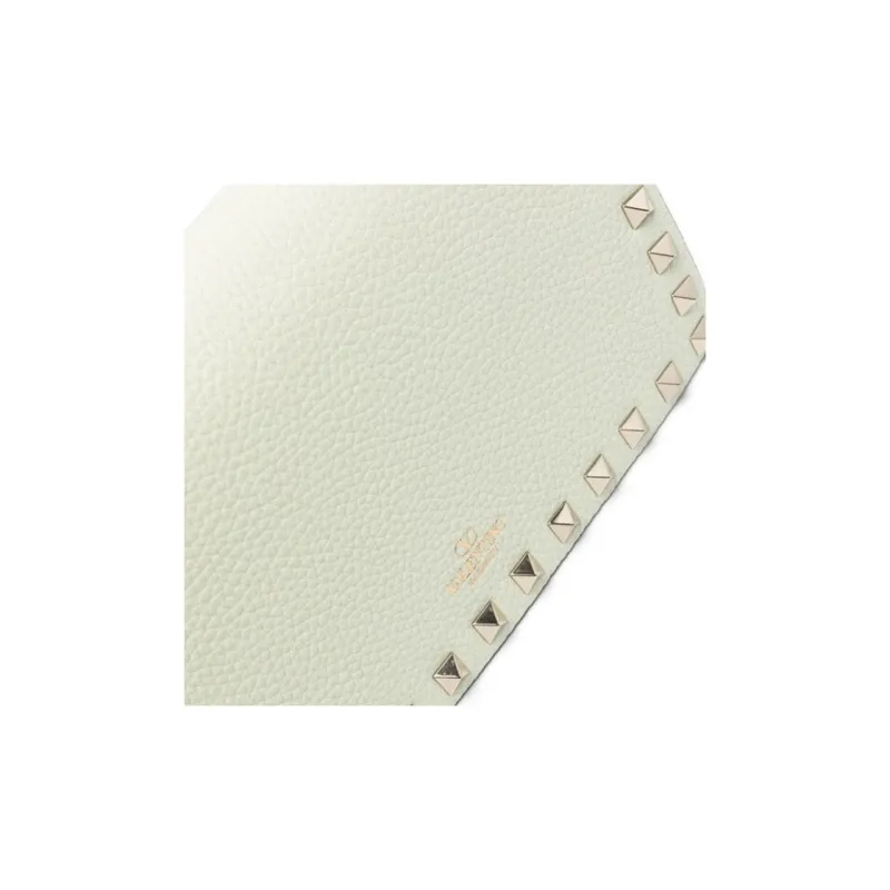 Valentino Rockstud Calfskin Envelope Bag Shoulder Bags Mini Women's Light Green-2