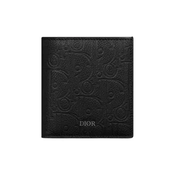DIOR Smooth Cow Leather Wallet Men's Black