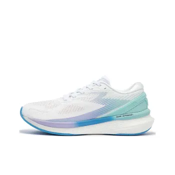 361° Cushioned Slip-Resistant Low-Top Marathon Running Shoes Men's White Purple