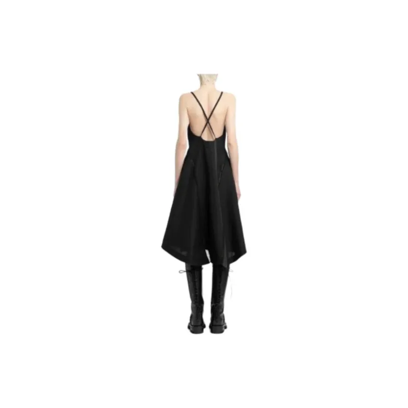 Sacai V Neck Sleeveless Midi Dress-1