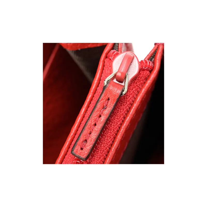 GUCCI Soho Leather Wallet Unisex Red-5