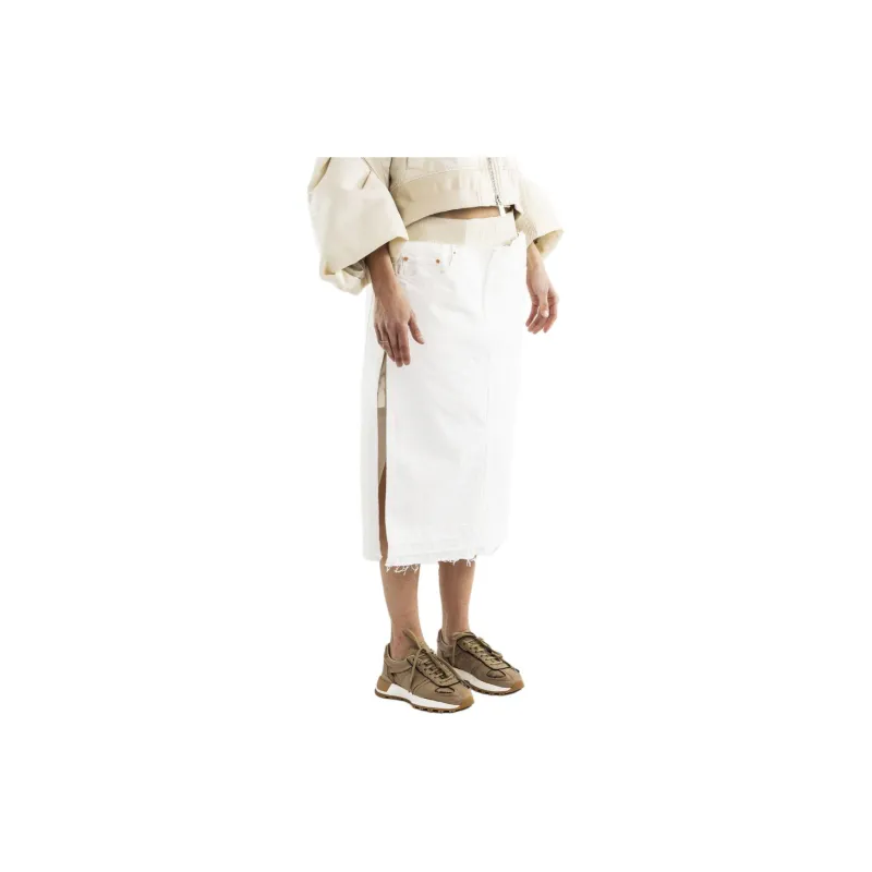 Sacai Casual Long Skirts Women's White-2