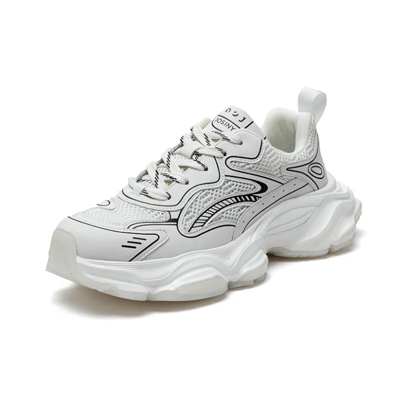 JOSINY Anti Slip Wear Resistant Low Top Chunky Sneakers Men's-1