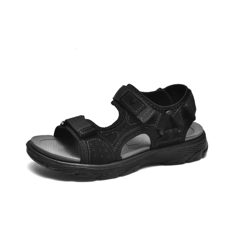 LAORENTOU Beach Sandals Men Khaki/Red Brown/Black-1