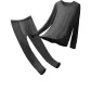 Crew Neck Clothing Sets (Black Modal Cotton)/Antibacterial Anti-Mite