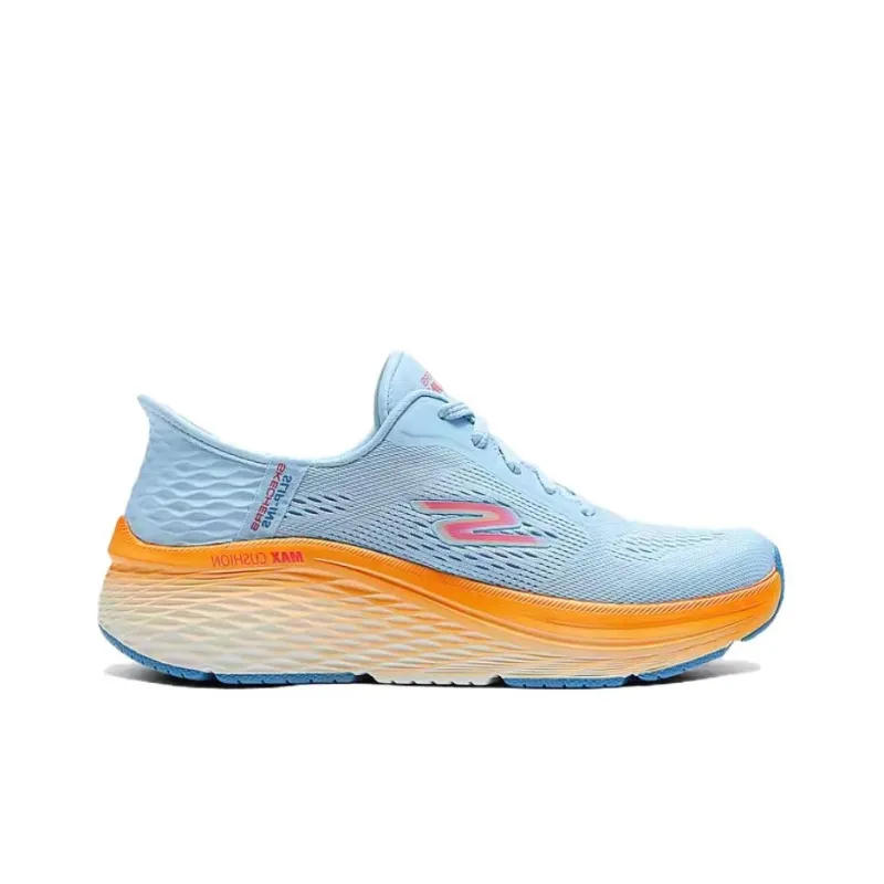 Skechers WOMEN'S GO Series Cushioned Slip Resistant Low Top Casual Y2K Vintage Running Shoes Women's Blue Orange-1