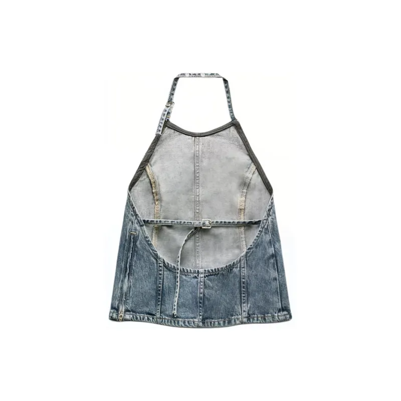 ZARA Tank Tops Women's Blue Gray-1