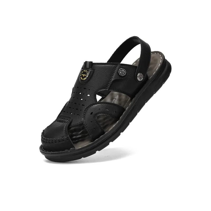 G.N.SHIJIA Beach Sandals Men Black/Yellow Brown-3