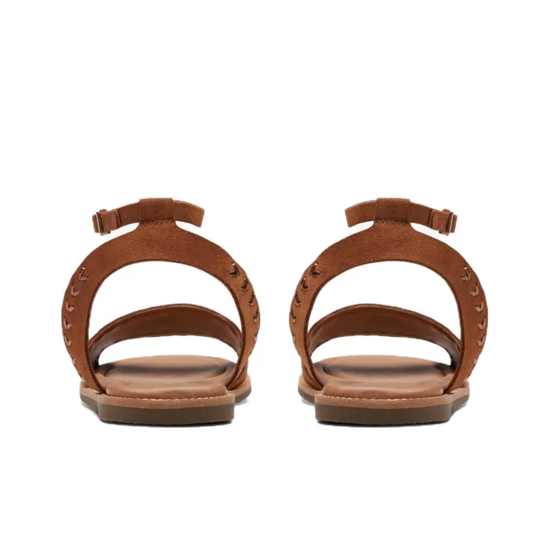 Clarks One Strap Sandals 2cm Women's Brown-4