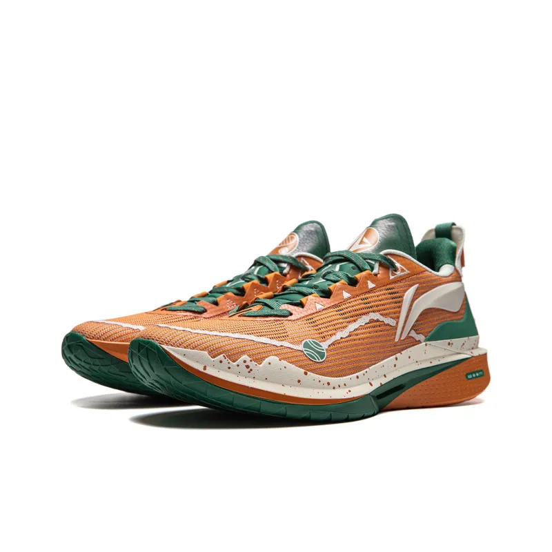 LINING JB2 Basketball Shoes Men Low Top Burnt Orange/Ecru-2
