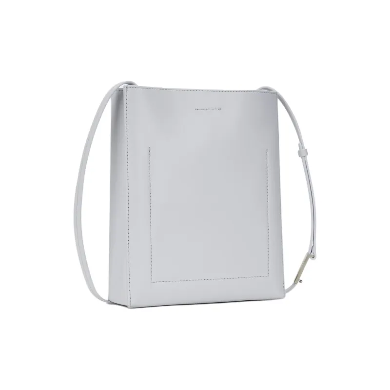 CALVIN KLEIN Leather Shoulder Bag Crossbody Bag Women's Arctic Ice Gray-1