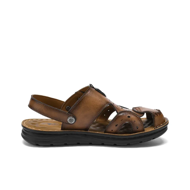 G.N.SHIJIA Beach Sandals Men Black/Yellow Brown-14