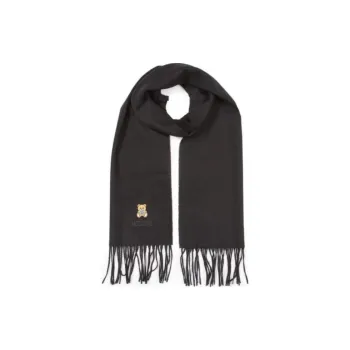 MOSCHINO Wool Knit Scarves Women's Gray