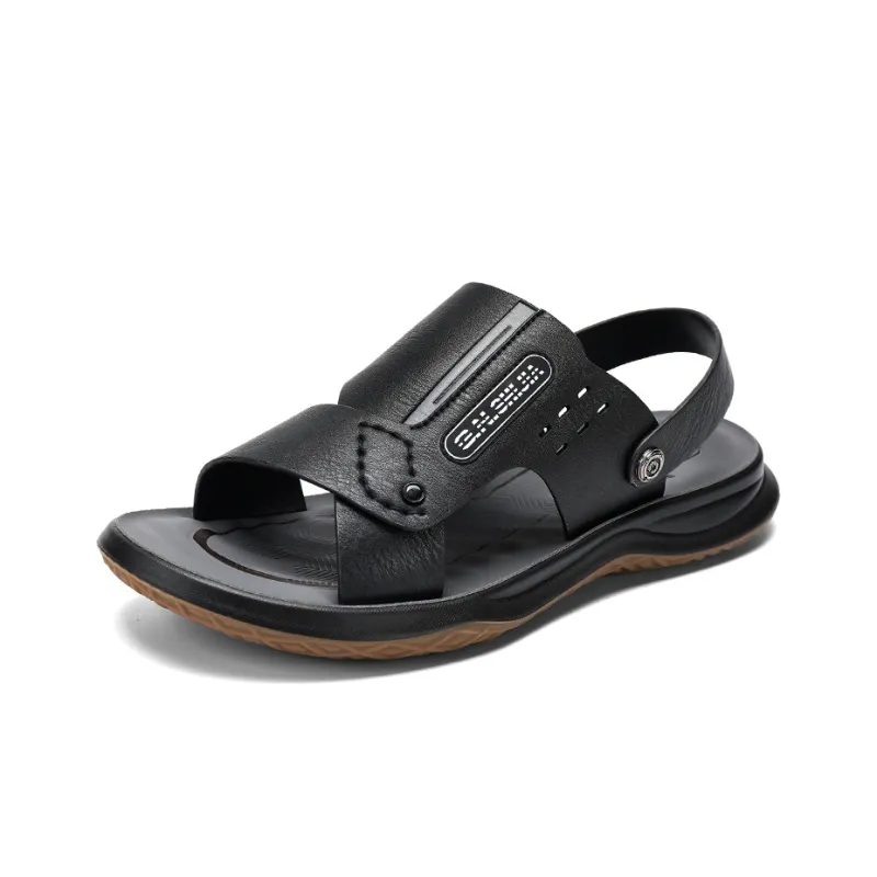 G.N.SHIJIA Beach Sandals Men Black/Dark Brown-2