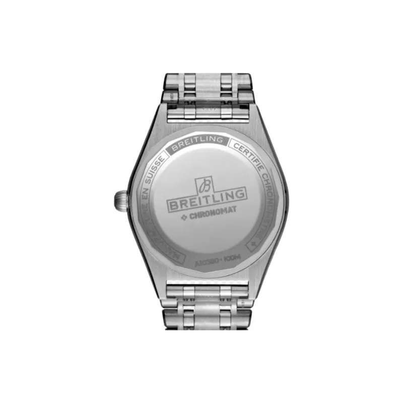 BREITLING Automatic Mechanical Movement Women's Watch 36mm White Dial Stainless Steel Case Stainless Steel Watchband-4