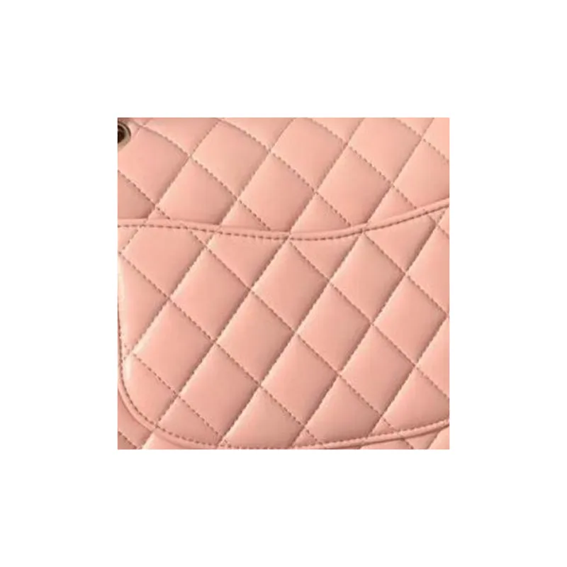 CHANEL Classic Flap CF Sheepskin Flap Bag, Shoulder Bag, Crossbody Bag Trumpets Women's Milk Tea Pink-2