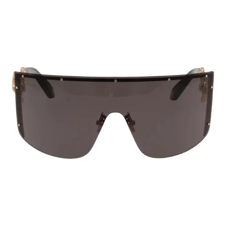 Roberto Cavalli Acetate Metal Irregular Shape Sunglasses Women's Black-1