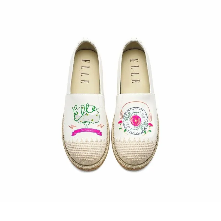 ELLE Explore The Ego Collaboration Capsule Series. Espadrilles Women's Beige-2